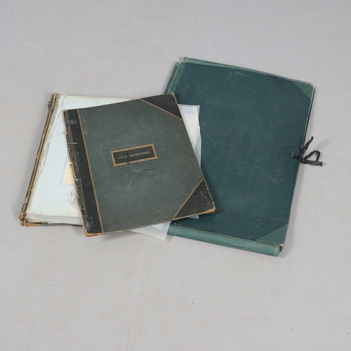334 - A NINETEENTH CENTURY SCRAP BOOK AND LOOSE PRINTS. To include various figurative subjects including C... 