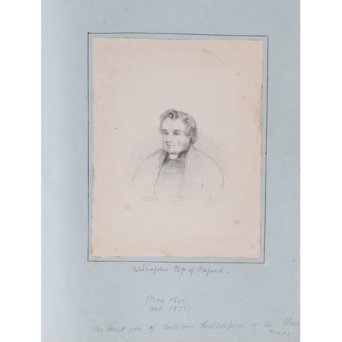 334 - A NINETEENTH CENTURY SCRAP BOOK AND LOOSE PRINTS. To include various figurative subjects including C... 