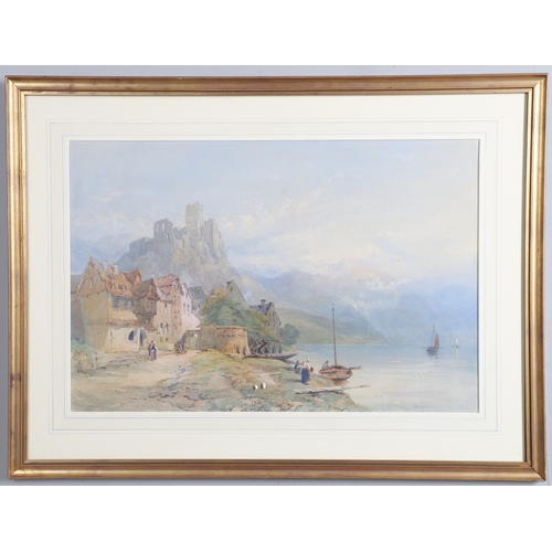 335 - THOMAS MILES RICHARDSON JNR (1813-1890). BEILSTEIN ON THE MOSEL. Signed and dated 1858, also inscrib... 