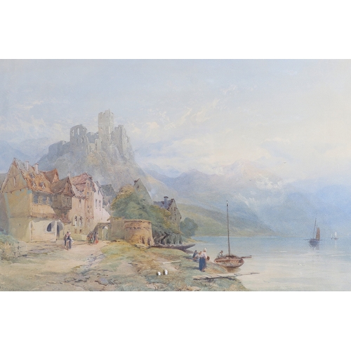 335 - THOMAS MILES RICHARDSON JNR (1813-1890). BEILSTEIN ON THE MOSEL. Signed and dated 1858, also inscrib... 