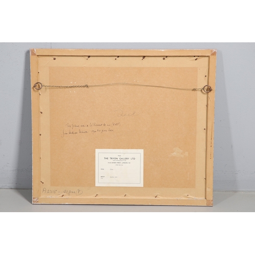 337 - BASIL EDE (1931-2016). TEAL. (d) Signed gouache on grey paper 
19.5cm x 26.5cm (43cm x 49cm includin... 