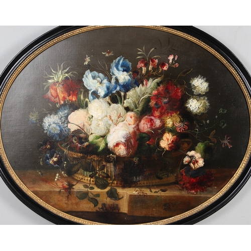 360 - FOLLOWER OF JEAN BAPTISTE ROBIE (1821-1910). STILL LIFE OF MIXED FLOWERS AND A COMPANION PAINTING. S... 