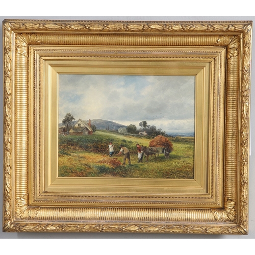 363 - DAVID BATES (1840-1921). ON THE AVON; FERN GATHERING ON WELLAND COMMON, NEAR MALVERN. a pair, both s... 