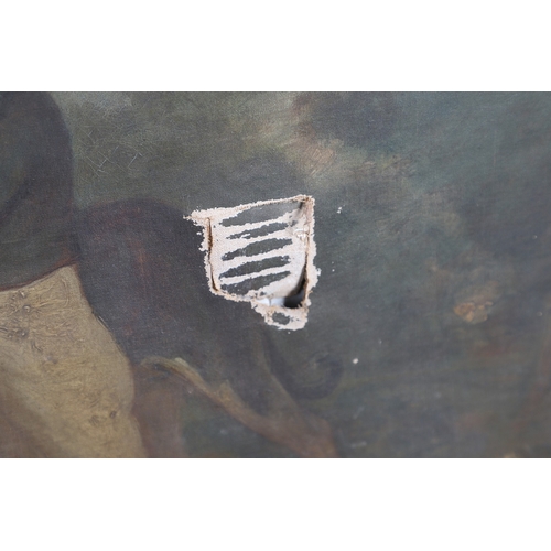 368 - CIRCLE OF THOMAS PHILLIPS, RA (1770-1845). PORTRAIT OF FOUR CHILDREN WITH THE FAMILY DOG. All depict... 