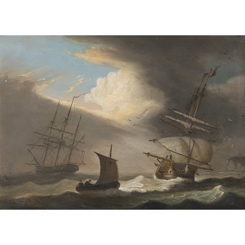 ATTRIBUTED TO NICHOLAS POCOCK (1740-1821). FRIGATES AND OTHER VESSELS ...