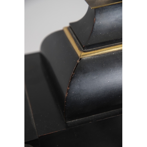399 - A SUBSTANTIAL 19TH CENTURY EBONISED CHIMING TABLE CLOCK BY THWAITES & REED, LONDON. the 9 1/2