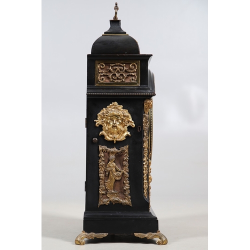 399 - A SUBSTANTIAL 19TH CENTURY EBONISED CHIMING TABLE CLOCK BY THWAITES & REED, LONDON. the 9 1/2