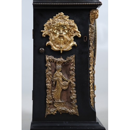 399 - A SUBSTANTIAL 19TH CENTURY EBONISED CHIMING TABLE CLOCK BY THWAITES & REED, LONDON. the 9 1/2