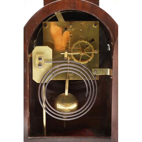 402 - A LATE REGENCY BRASS INLAID MAHOGANY BRACKET CLOCK. the 6