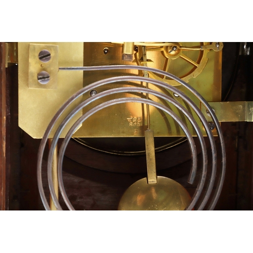 402 - A LATE REGENCY BRASS INLAID MAHOGANY BRACKET CLOCK. the 6