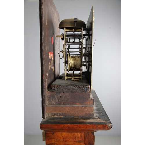 405 - A LATE 17TH/EARLY 18TH CENTURY WALNUT LONGCASE CLOCK BY JOHN CLOWES. the 11