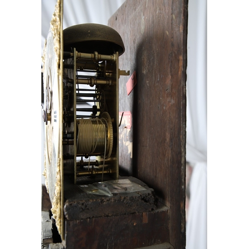 405 - A LATE 17TH/EARLY 18TH CENTURY WALNUT LONGCASE CLOCK BY JOHN CLOWES. the 11