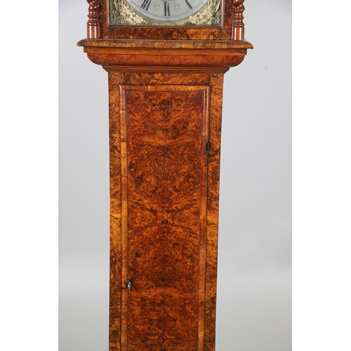 405 - A LATE 17TH/EARLY 18TH CENTURY WALNUT LONGCASE CLOCK BY JOHN CLOWES. the 11