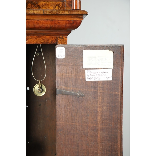 405 - A LATE 17TH/EARLY 18TH CENTURY WALNUT LONGCASE CLOCK BY JOHN CLOWES. the 11
