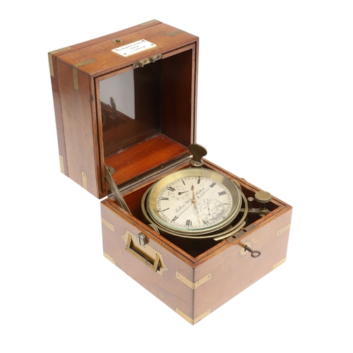 413 - A TWO DAY MARINE CHRONOMETER BY KELVIN WHITE & HUTTON, NO. 5218. 19th century, the signed 4