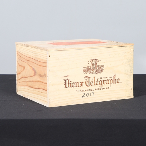 452 - VIEUX TELEGRAPHE - CHATEAUNEUF-DU-PAPE 2017. Six bottles of Le Vieux Telegraphe Chateauneuf-du-Pape ... 