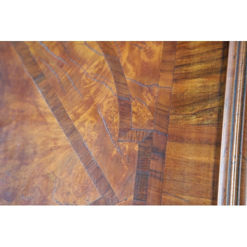 477 - AN 18TH CENTURY INLAID WALNUT BOOKCASE, POSSIBLY MALTESE. the upper section with geometrically inlai... 