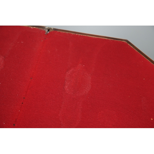 483 - A PAIR OF EDWARDIAN SHERATON STYLE MAHOGANY CARD TABLES. the canted rectangular tops crossbanded wit... 