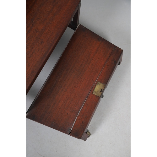 491 - A REGENCY MAHOGANY METAMORPHIC ARMCHAIR, IN THE MANNER OF MORGAN & SANDERS. converting to a flight o... 