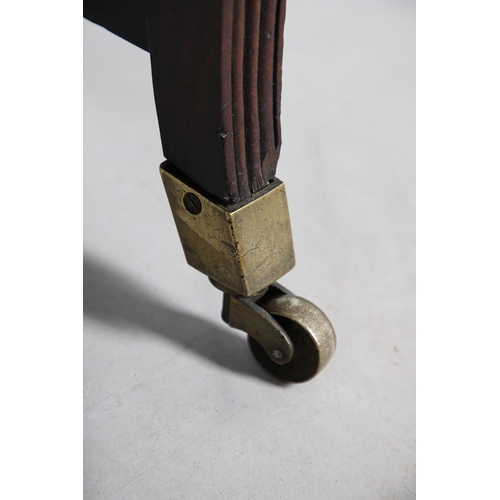 491 - A REGENCY MAHOGANY METAMORPHIC ARMCHAIR, IN THE MANNER OF MORGAN & SANDERS. converting to a flight o... 