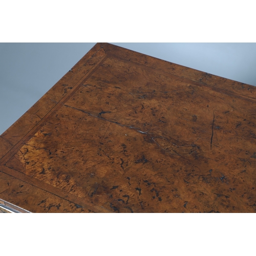 492 - AN 18TH CENTURY STYLE WALNUT DRESSER BASE. constructed from old timbers, the feather banded top with... 