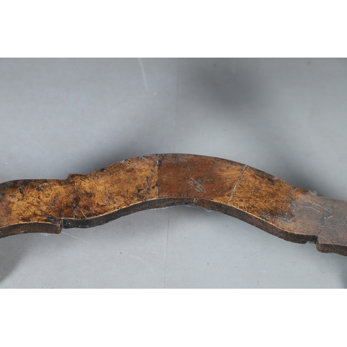 492 - AN 18TH CENTURY STYLE WALNUT DRESSER BASE. constructed from old timbers, the feather banded top with... 