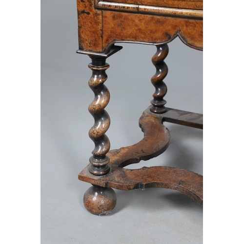 492 - AN 18TH CENTURY STYLE WALNUT DRESSER BASE. constructed from old timbers, the feather banded top with... 