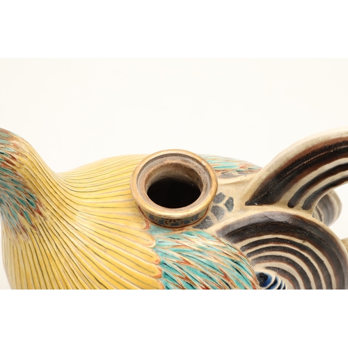 656 - JAPANESE COCKEREL SATSUMA TEAPOT. Meiji period, an unusual Satsuma teapot in the form of a Cockerel.... 