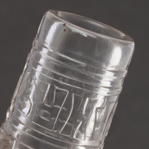 707 - A CHINESE CARVED AND POLISHED ROCK CRYSTAL VASE. 19thc, the arrow shaped rock crystal vase with slen... 