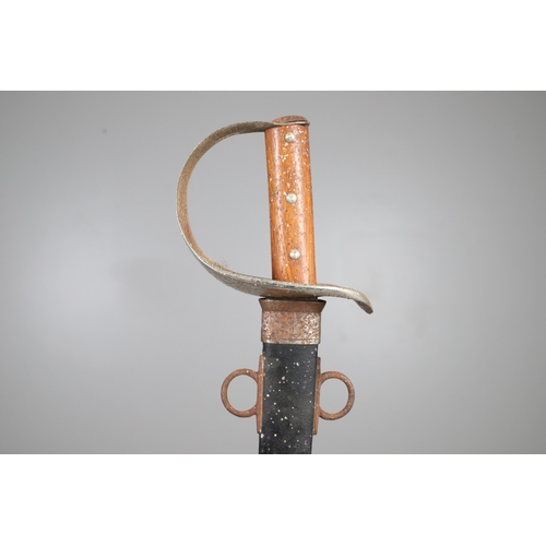 100 - AN 1890 PATTERN CAVALRY TROOPERS SWORD AND SCABBARD. With an 87 cm slightly curved and pointed blade... 