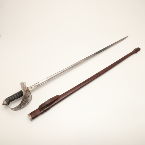 101 - A GEORGE V 1897 PATTERN SWORD AND SCABBARD. An 1897 Pattern Infantry Officers sword with an 82 cm po... 