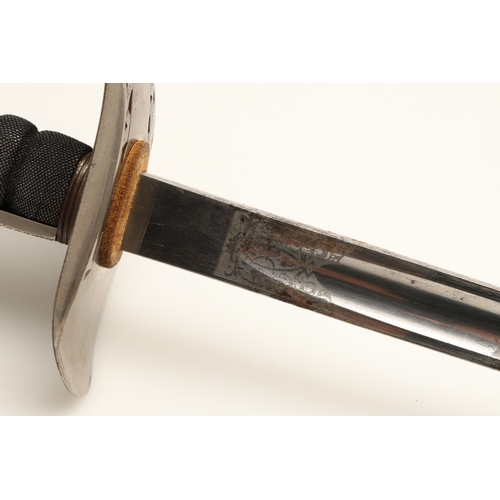 101 - A GEORGE V 1897 PATTERN SWORD AND SCABBARD. An 1897 Pattern Infantry Officers sword with an 82 cm po... 