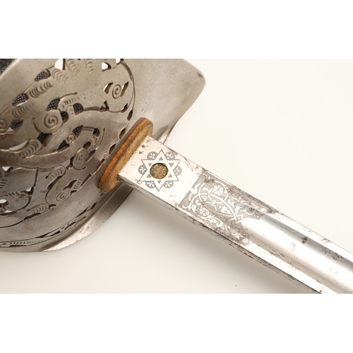 101 - A GEORGE V 1897 PATTERN SWORD AND SCABBARD. An 1897 Pattern Infantry Officers sword with an 82 cm po... 