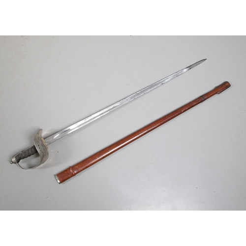 103 - AN 1897 PATTERN INFANTRY OFFICER'S SWORD AND SCABBARD BY HAWKSORTH OF SHEFFIELD. An 1897 Pattern Inf... 