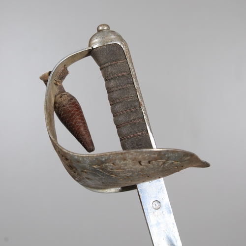 104 - A GEORGE V 1897 PATTERN SWORD. An 1897 Pattern Infantry Officers sword with an 83 cm pointed unsharp... 