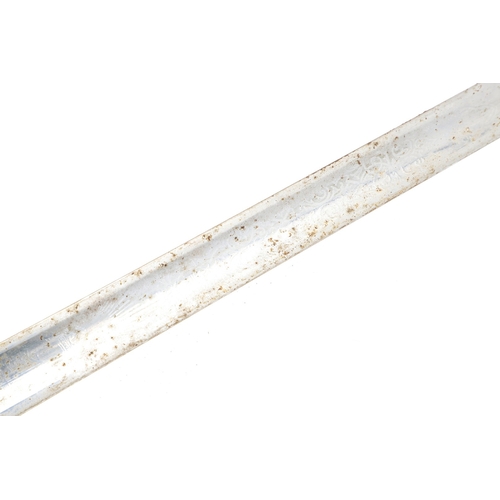 104 - A GEORGE V 1897 PATTERN SWORD. An 1897 Pattern Infantry Officers sword with an 83 cm pointed unsharp... 