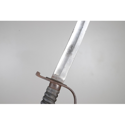 106 - A NINETEENTH CENTURY BRITISH POLICE OFFICER'S SWORD AND SCABBARD. With a 58 cm curved blade with poi... 