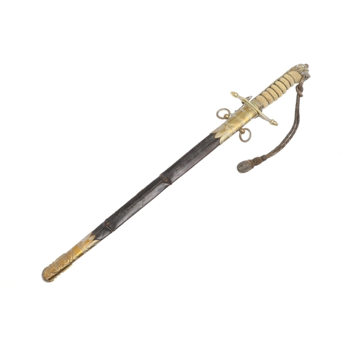 107 - A GEORGE V MIDSHIPMAN'S DIRK BY ARMY AND NAVY COOPERATIVE SOCIETY. With a 45.5 cm tapering blade wit... 