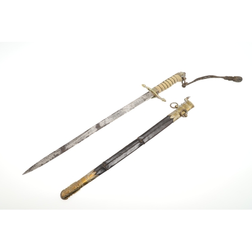 107 - A GEORGE V MIDSHIPMAN'S DIRK BY ARMY AND NAVY COOPERATIVE SOCIETY. With a 45.5 cm tapering blade wit... 