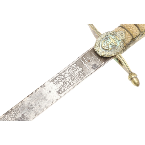 107 - A GEORGE V MIDSHIPMAN'S DIRK BY ARMY AND NAVY COOPERATIVE SOCIETY. With a 45.5 cm tapering blade wit... 