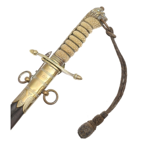 107 - A GEORGE V MIDSHIPMAN'S DIRK BY ARMY AND NAVY COOPERATIVE SOCIETY. With a 45.5 cm tapering blade wit... 