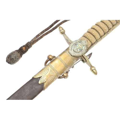 107 - A GEORGE V MIDSHIPMAN'S DIRK BY ARMY AND NAVY COOPERATIVE SOCIETY. With a 45.5 cm tapering blade wit... 