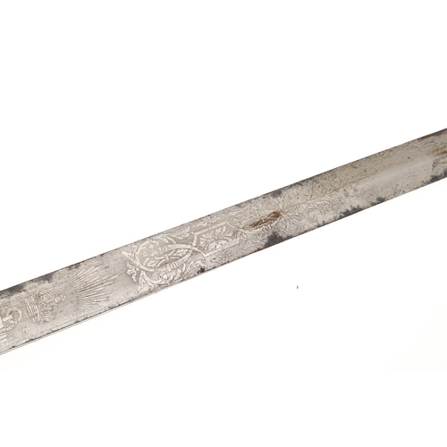 108 - AN EDWARD VII MIDSHIPMAN'S DIRK BY GIEVE, MATTHEWS AND SEAGRIVE. With a 45.5 cm tapering blade with ... 