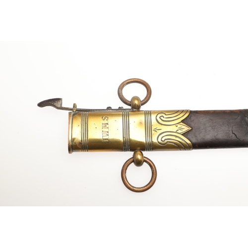 108 - AN EDWARD VII MIDSHIPMAN'S DIRK BY GIEVE, MATTHEWS AND SEAGRIVE. With a 45.5 cm tapering blade with ... 
