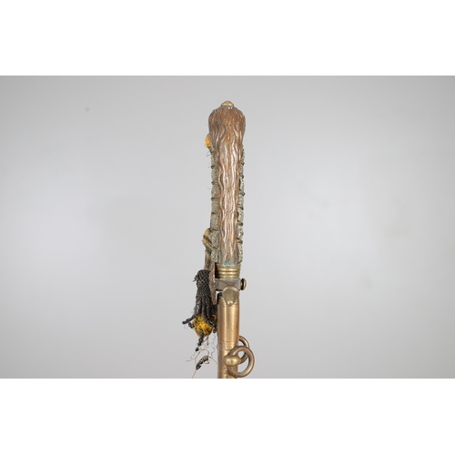 109 - A VICTORIAN MIDSHIPMAN'S DIRK AND SCABBARD. With a 44 cm straight, pointed unfullered blade, the cro... 
