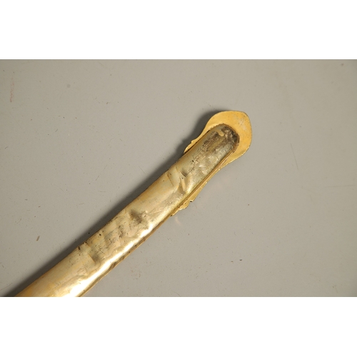 111 - A FRENCH NAPOLEONIC PERIOD INFANTRY OFFICER'S SWORD AND SCABBARD. With a 72 cm curved blade with poi... 