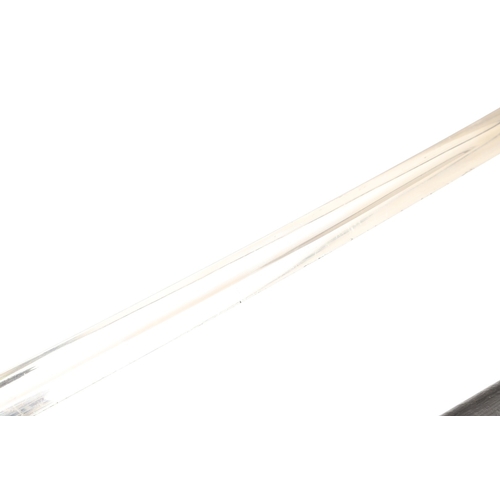 114 - A GERMAN OR PRUSSIAN INFANTRY OFFICER'S SWORD AND SCABBARD. With an 80.5 cm slender, tapering, point... 