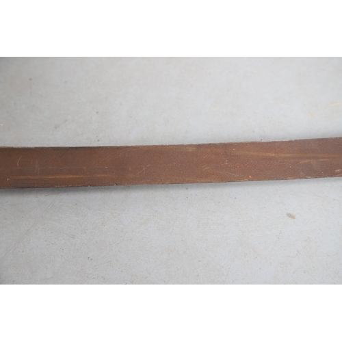 115 - A CAVALRY TROOPER'S SWORD WITH THREE BAR HILT. With an 88.5 cm curved, pointed blade with a partial ... 