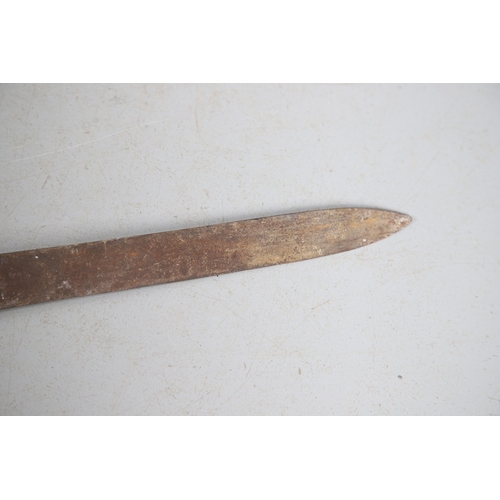 115 - A CAVALRY TROOPER'S SWORD WITH THREE BAR HILT. With an 88.5 cm curved, pointed blade with a partial ... 