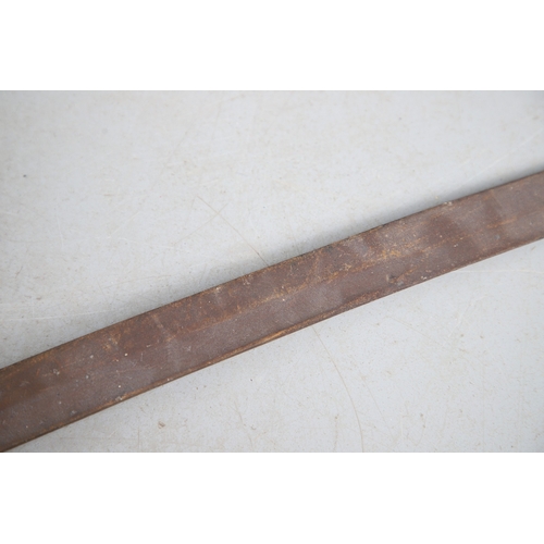 115 - A CAVALRY TROOPER'S SWORD WITH THREE BAR HILT. With an 88.5 cm curved, pointed blade with a partial ... 